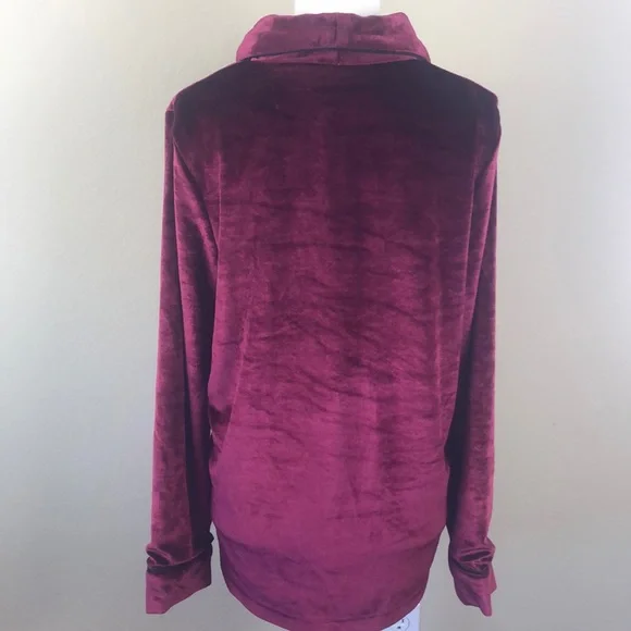 NWT Stunning! Volcom Stone Row Burgundy Soft Velvet Jacket - Size Small - Picture 8 of 16